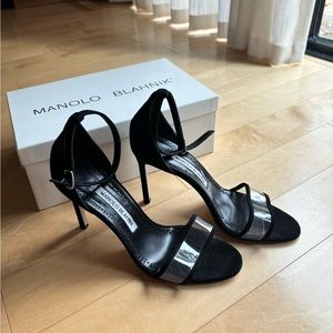 NEW Manolo Blahnik Suede Sandals